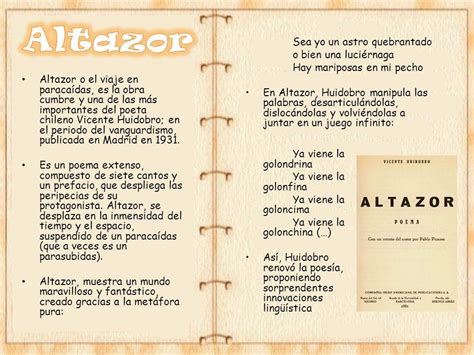 Resumen De Altazor De Vicente Huidobro Y Análisis