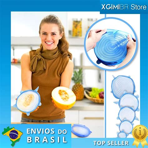 Kit Tampas Em Silicone Flex Vel Lavavel Cozinha Universal