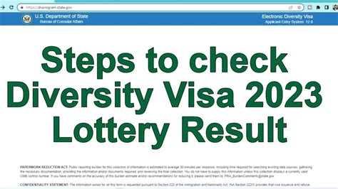 How To Check Your Diversity Visa 2023 Lottery Result Correctly DV