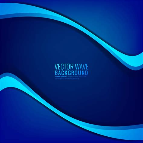 Abstract Elegant Blue Wave Background Vector