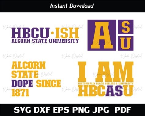 Hbcu Ish Alcorn State University Svg I Am Hbcu Alcorn Dope