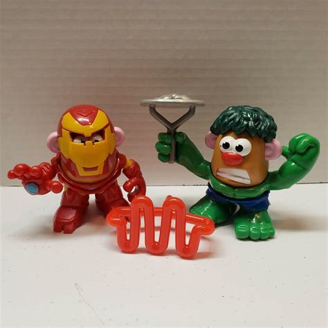 Mini Mr Potato Head Marvel Mixable Mashable 3 Iron Man And Hulk Figures