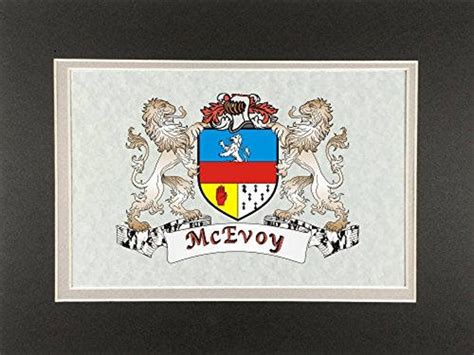 Mcevoy Irish Coat Of Arms Print Frameable 9 X 12 Etsy