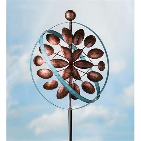 Plow And Hearth Copper And Verdigris Armillary Sphere Wind Spinner Rotator And Reviews Wayfair