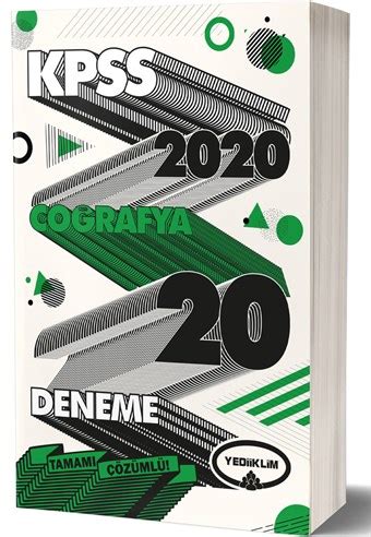 YEDİİKLİM 2020 KPSS COĞRAFYA TAMAMI ÇÖZÜMLÜ 20 DENEME