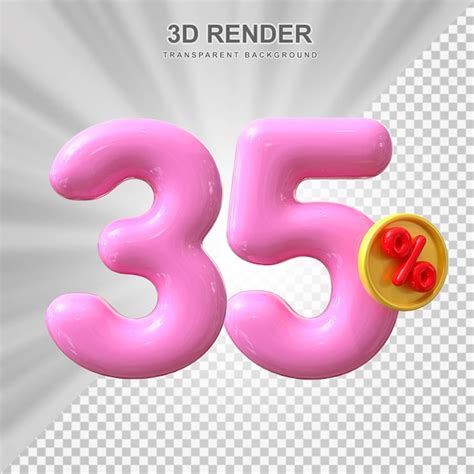 Premium Psd 35 Percent Discount Sale Off 3d