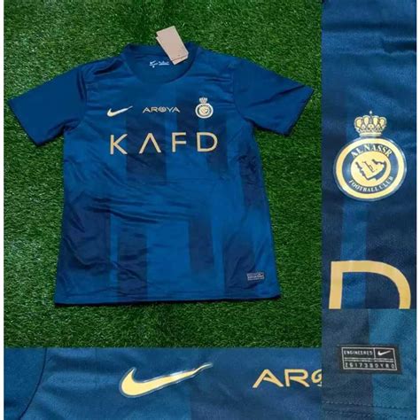 Jual Al Nassr Away Jersey Baju Bola Navy 2023 2024 Grade Ori Import