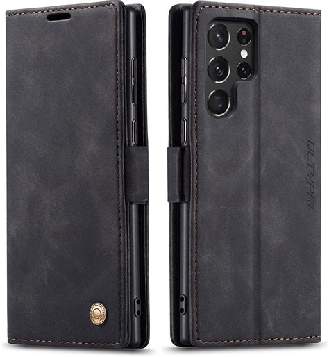 Amazon QLTYPRI Case For Samsung Galaxy S23 Ultra Vintage PU