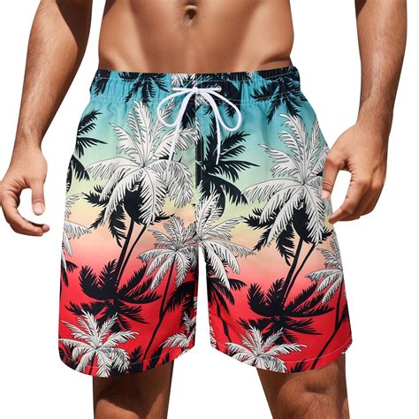 Pzocapte Fourth Of July Mens Board Shorts Swim Underwear For Men Tie