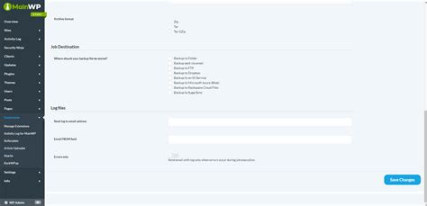 Mainwp Backwpup Extension Mainwp Wordpress Management
