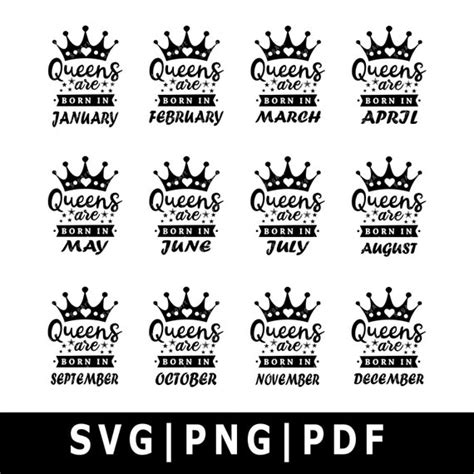 Birthday Queen SVG PNG PDF Cricut Cricut Svg Silhouette Etsy