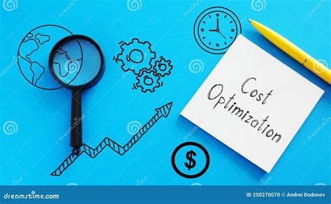 Cost Optimization Is Shown Using The Text Stock Photo Image Of