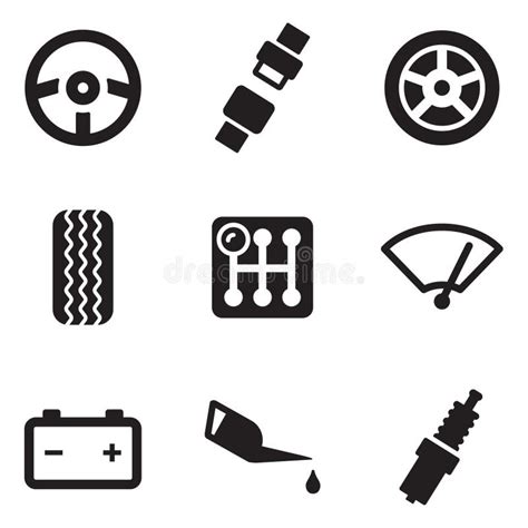 Car Wash Icons Stock Vector Illustration Of Isolated 30708180