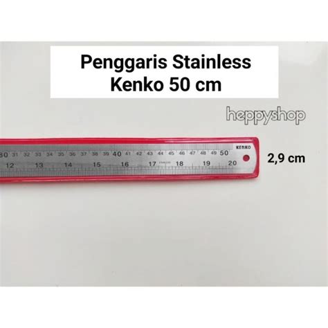 penggaris besi penggaris stainless kenko  cm lazada indonesia
