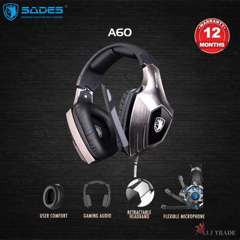Sades A60 7.1 Vibration Gaming Headset | Lazada