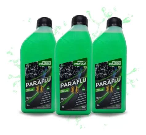 Kit Aditivo Radiador Paraflu Bio Híbrido Diluído Verde 3 L