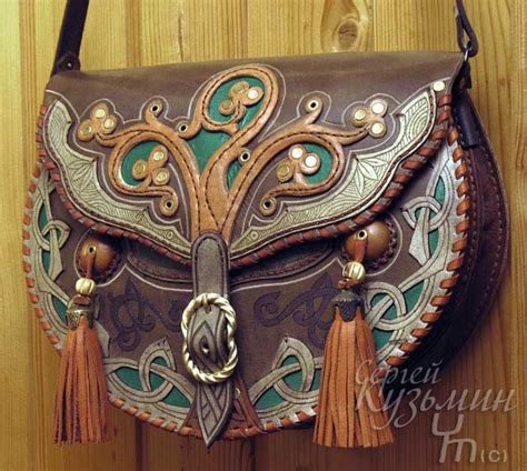 Кожаные сумки в этно стиле Сергея Кузьмина | Leather bags handmade ...