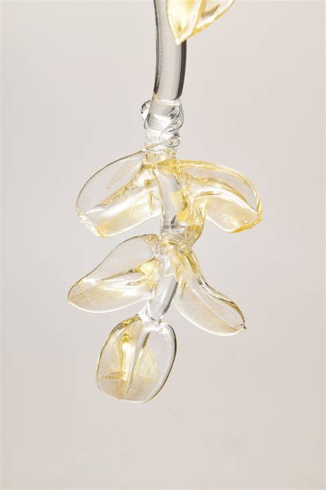 L Mpara De Ara A Water Lily Italiana Mid Century De Cristal De Murano