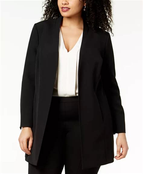 Kasper Plus Size Open Front Topper Jacket Macy S