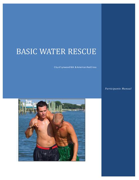 Basic Water Rescue Participant Manual BASIC WATER RESCUE City Of