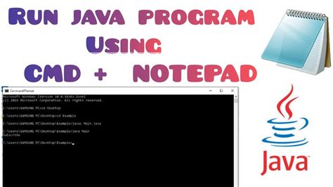 Run Java Program Using Notepad Cmd Command Prompt Youtube