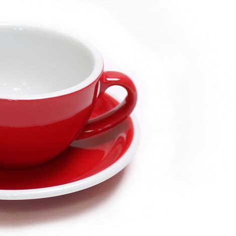 Latte Cup With A Saucer Loveramics Egg Red Ml Pcs