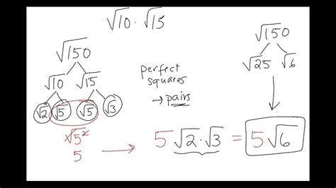 Multiply Divide Square Roots Rationalize Denominators Youtube