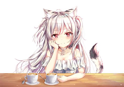 Coffee Time With Cat Girl [original] R Awwnime