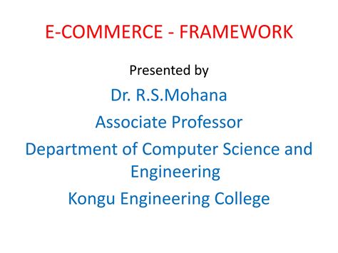 Anatomy Of Ecommerce Framework Ppt