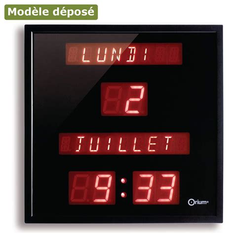 Horloge LED électrique à date ORIUM noir Achat pas cher