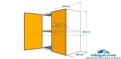 Plano Y Dise O Con Medidas Mueble Alto De Cocina Melamina