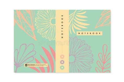 Floral Pattern Notebook Design Layout Stock Vector - Illustration of ...