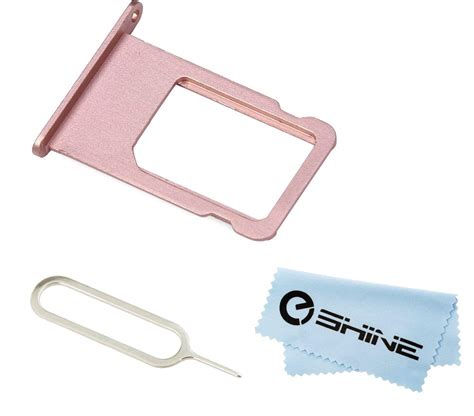 EShine® SIM Card Holder Slot Tray Replacement + Sim Card Remover Eject Pin Key tool for Iphone ...