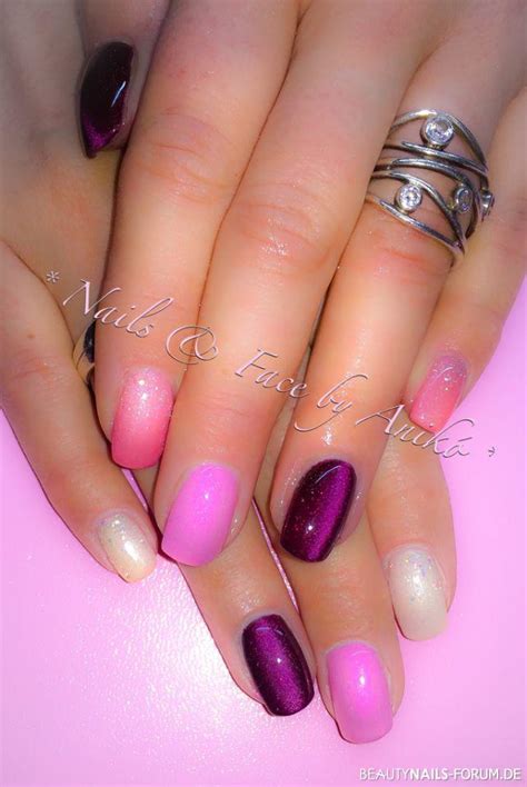 Springtime Colors Rosa Lila Pink Perlmutt Nageldesign