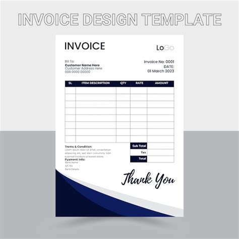 Premium Vector Invoice Template Design Free Vector