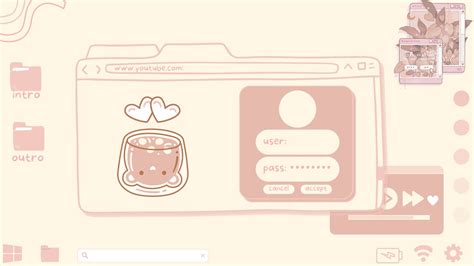 Cute Computer Login Intro Templates No Text Kawaii Intro Website