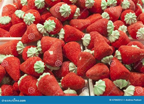 Sweet Sugar Strawberry Candies Stock Photo Image 47060312