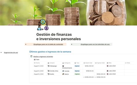 Plantillas Gratuitas De Finanzas De Notion Notion Marketplace