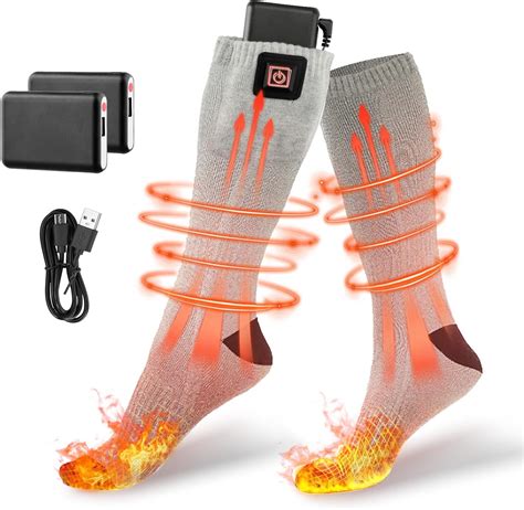 Chaussettes Chauffantes Batterie De 10000 MAh Et Chauffage Continu De