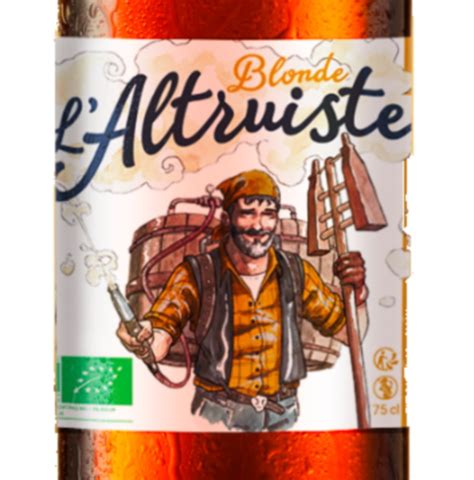 Bière Blonde Brasserie l Altruiste Bio BIERES Brasserie l Altruiste