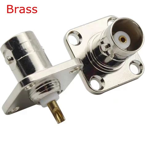 Q9 BNC Female 4Holes Flange Connector BNC Female Jack With 4 Holes