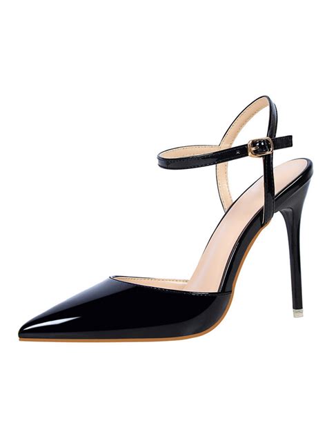 Nude High Heels Pointed Toe Slingback Pumps For Women Milanoo