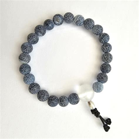 Blue Fire Agate Wrist Mala New Still Sitting Meditation Supply