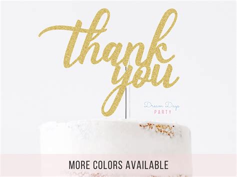 Thank You Cake Topper Decoration Teacher Appreciation Party Decor