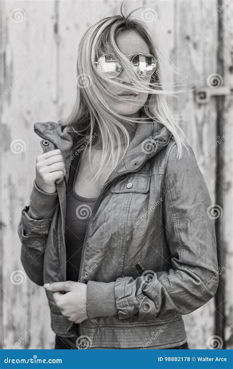 Blonde Model Posing Outdoors Stock Photo Image Of Lady Athletic 98882178