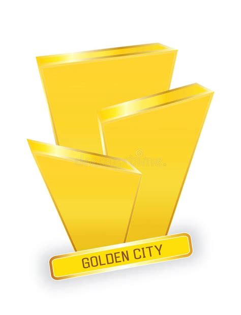 Golden city logo design stock vector. Image of identity - 23656117