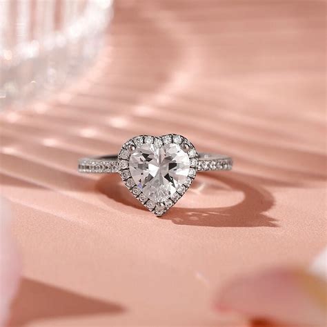 Dream Jewel 2 3 Ct VVS1 D Heart Cut Lab Created Simulated Diamond Ring