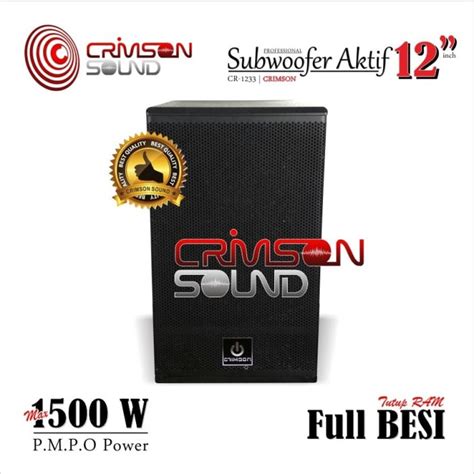 Jual Subwoofer Aktif Inch Ram Besi Crimson Cr Shopee Indonesia