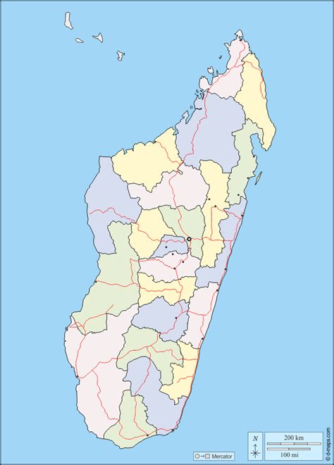 Madagascar Regions Map