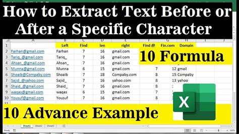 How To Extract Text Before Or After A Specific Character In Excel Youtube